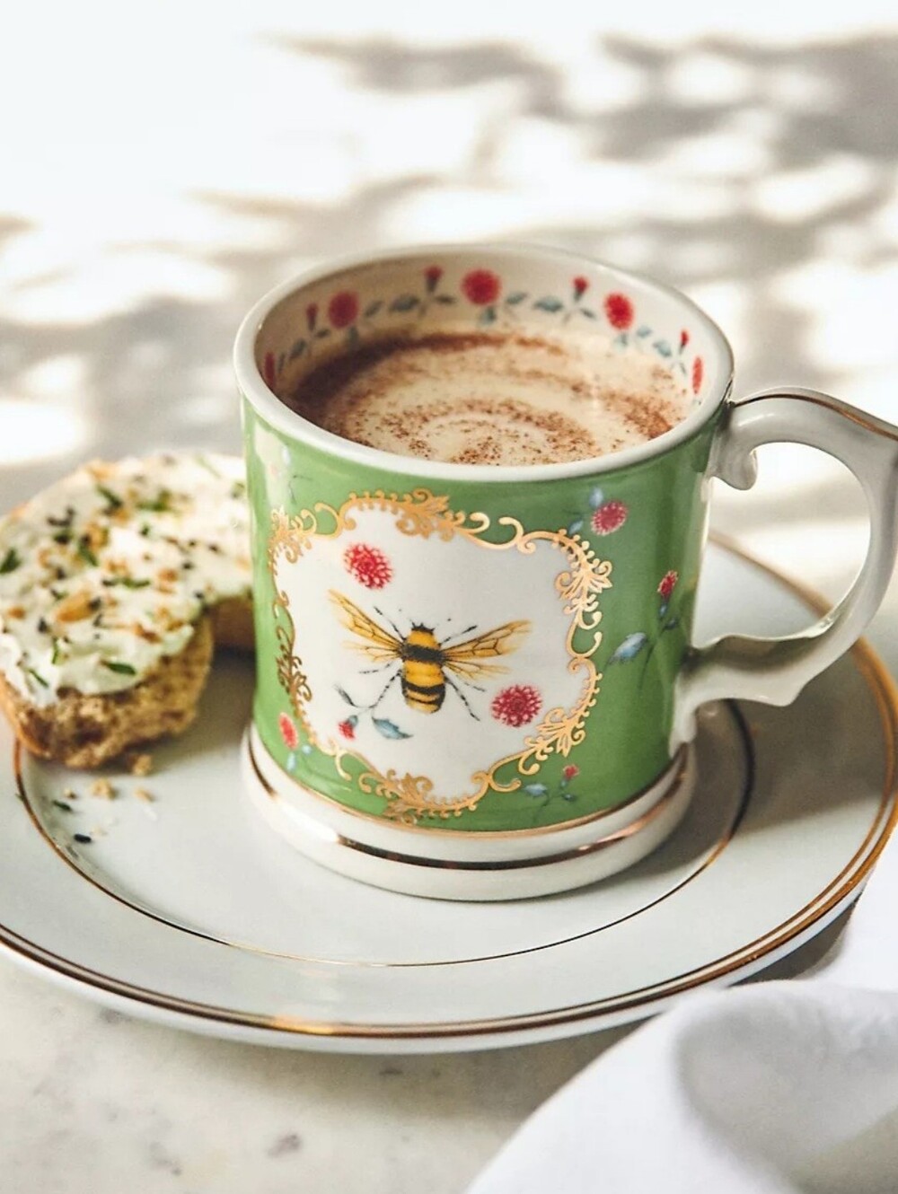 Anthropologie, Lou Rota Stoneware Mug - Bee